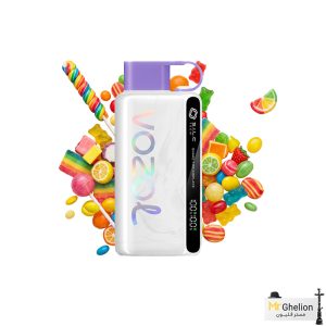 پاد یکبار مصرف وزول آبنبات رنگین کمانی 12000پاف Vozol Rainbow Candy